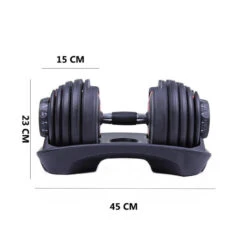 2 Mancuernas Ajustables Power 2,5-24 Kg (Par) Con Base De Almacenamiento -Fitness Tienda 2 mancuernas ajustables power 25 24 kg par con base de almacenamiento 3