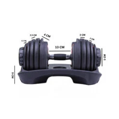 2 Mancuernas Ajustables Power 2,5-24 Kg (Par) Con Base De Almacenamiento -Fitness Tienda 2 mancuernas ajustables power 25 24 kg par con base de almacenamiento 4