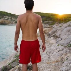 Bañador Corto Sostenible Hombre Poliamida Fitplanet Seal Rojo -Fitness Tienda baador corto sostenible hombre poliamida fitplanet seal rojo 3