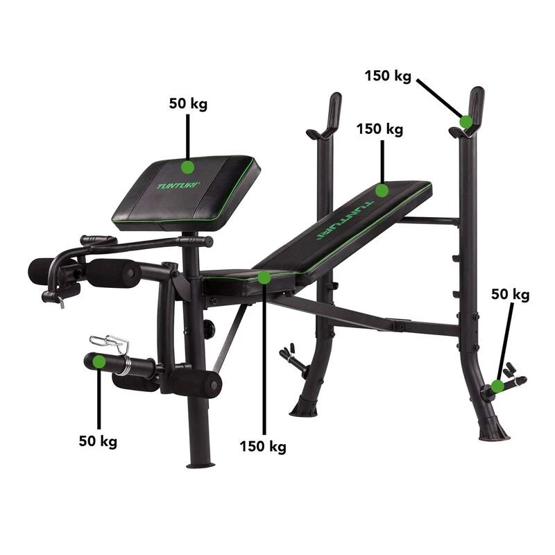 BANCO DE PESAS WB40 COMPACT WIDTH WEIGHT BENCH TUNTURI 6 BANCO DE PESAS WB40 COMPACT WIDTH WEIGHT BENCH TUNTURI - Imagen 4
