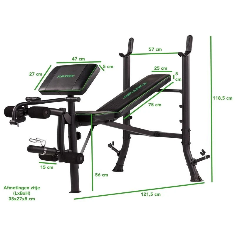 BANCO DE PESAS WB40 COMPACT WIDTH WEIGHT BENCH TUNTURI 7 BANCO DE PESAS WB40 COMPACT WIDTH WEIGHT BENCH TUNTURI - Imagen 5