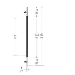Barra Body Pump Aerobic Gorilla Sports Negro 130 Cm Diámetro 30 Mm