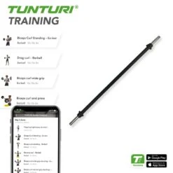 Tunturi Barra De Bombeo Aeróbico 150cm Negro -Fitness Tienda barra de bombeo aerobico 150cm negro 2