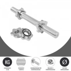 Barra De Mancuernas Gorilla Sports Cromada De 35 Cm Diámetro 30/31mm 12 Barra De Mancuernas Gorilla Sports Cromada De 35 Cm Diámetro 30/31mm -Fitness Tienda barra de mancuernas gorilla sports cromada de 35 cm diametro 3031mm 4