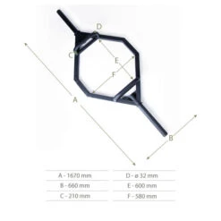 Barra Hexagonal Powder Coated BOXPT Negra -Fitness Tienda barra hexagonal powder coated boxpt negra 4