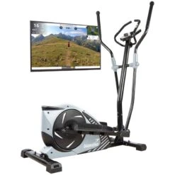 Bicicleta Elíptica - Eleganse - Fitness - Bluetooth - Pulsómetro - Gris