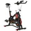 Bicicleta Estática Con Volante Inercia 10 Kg HOMCOM 47x120x117 Cm Rojo -Fitness Tienda bicicleta estatica con volante inercia 10 kg homcom 47x120x117 cm rojo
