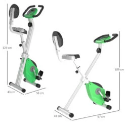 Bicicleta Estática HOMCOM Verde 43x97x109 Cm Acero Abs Pvc -Fitness Tienda bicicleta estatica homcom verde 43x97x109 cm acero abs pvc 2
