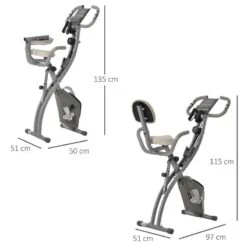 Bicicleta Estática Plegable HOMCOM Acero ABS PVC 97x51x115cm Gris 7 Bicicleta Estática Plegable HOMCOM Acero ABS PVC 97x51x115cm Gris -Fitness Tienda bicicleta estatica plegable homcom acero abs pvc 97x51x115cm gris 2