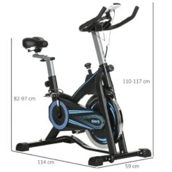 Bicicleta Estática Resistencia Ajustables SPORTNOW 114x59x117 Cm Negro -Fitness Tienda bicicleta estatica resistencia ajustables sportnow 114x59x117 cm negro 2