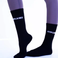 Calcetines Atletismo Sostenible Algodón Mujer Fitplanet Negro -Fitness Tienda calcetines atletismo sostenible algodon mujer fitplanet negro 1