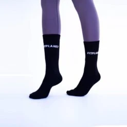 Calcetines Atletismo Sostenible Algodón Mujer Fitplanet Negro -Fitness Tienda calcetines atletismo sostenible algodon mujer fitplanet negro 3