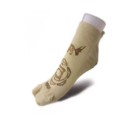 Calcetines Yoga 1 Finger Adultos Antideslizantes Algodón Biológico Verde