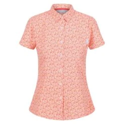 Regatta Camisa Mindano VI Margarita De Manga Corta Para Mujer Lila Pastel -Fitness Tienda camisa mindano vi margarita de manga corta para mujer papaya