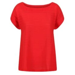 Regatta Camiseta Adine De Rayas Para Mujer Rojo Real