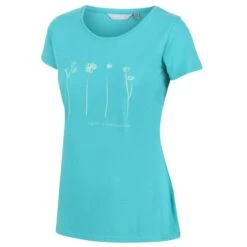 Regatta Camiseta Breezed II Flor Para Mujer Turquesa -Fitness Tienda camiseta breezed ii flor para mujer turquesa 3