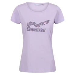 Regatta Camiseta Breezed II Mariposas Para Mujer Lila Pastel