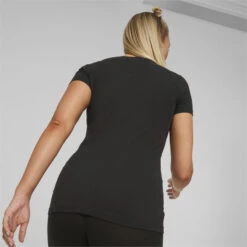Camiseta Con Logotipo Mujer Essentials Slim PUMA -Fitness Tienda camiseta con logotipo mujer essentials slim puma 2