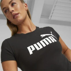 Camiseta Con Logotipo Mujer Essentials Slim PUMA -Fitness Tienda camiseta con logotipo mujer essentials slim puma 3