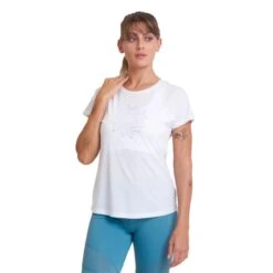 Dare 2b Camiseta Crystallize Flor Para Mujer Blanco -Fitness Tienda camiseta crystallize flor para mujer blanco 3