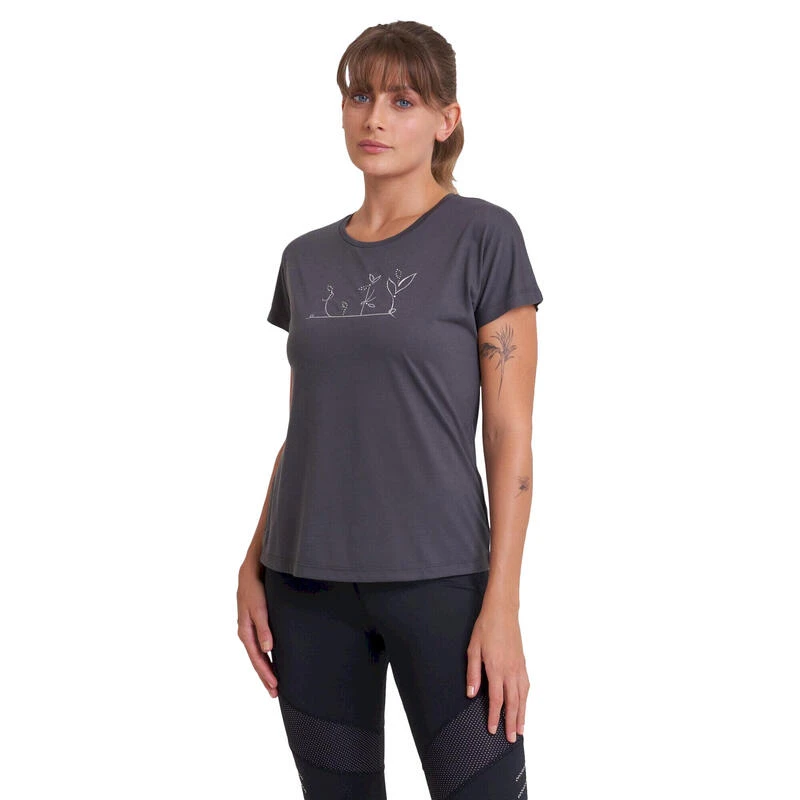 Dare 2b Camiseta Crystallize Hojas Para Mujer Gris Carbón 5 Dare 2b Camiseta Crystallize Hojas Para Mujer Gris Carbón - Imagen 3