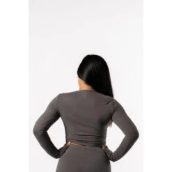 Camiseta De Manga Larga 'Body' - Fitness - Mujer - Azul Pizarra -Fitness Tienda camiseta de manga larga body fitness mujer azul pizarra 3