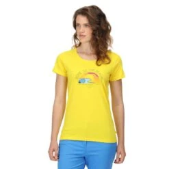Regatta Camiseta Filandra VI Atardecer Para Mujer Amarillo Maíz -Fitness Tienda camiseta filandra vi atardecer para mujer amarillo maiz 3