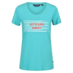 Regatta Camiseta Filandra VI De Rayas Para Mujer Turquesa