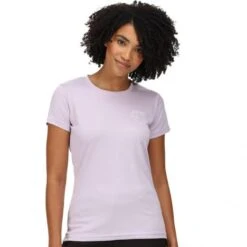 Regatta Camiseta Fingal VI Impreso Para Mujer Lila Pastel