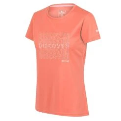 Regatta Camiseta Fingal VI Texto Para Mujer Coral Fusión -Fitness Tienda camiseta fingal vi texto para mujer coral fusion 3