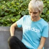 Camiseta Fitness Adidas Mujer Azul -Fitness Tienda camiseta fitness adidas mujer azul