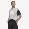 Camiseta Fitness Adidas Mujer Gris Colorblock -Fitness Tienda camiseta fitness adidas mujer gris colorblock