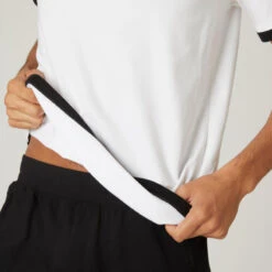 Camiseta Fitness Manga Corta Algodón Extensible Hombre Domyos Blanco -Fitness Tienda camiseta fitness manga corta algodon extensible hombre domyos blanco 4