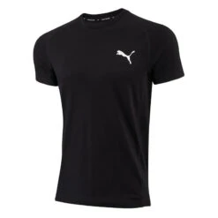 Camiseta Fitness Manga Corta Algodón Hombre Puma Negro -Fitness Tienda camiseta fitness manga corta algodon hombre puma negro 4