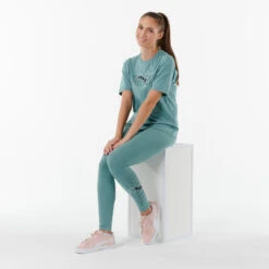 Camiseta Fitness Puma Mujer Verde Manga Corta Algodón -Fitness Tienda camiseta fitness puma mujer verde manga corta algodon 2