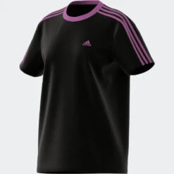 Camiseta Fitness Soft Training Adidas Mujer Negro Lila