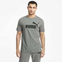 Camiseta Hombre PUMA Essentials Logo Gris -Fitness Tienda camiseta hombre puma essentials logo gris 1