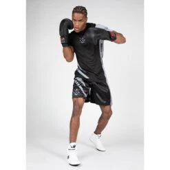 Gorilla Wear Camiseta Hornell Negra - Gris -Fitness Tienda camiseta hornell negra gris 2