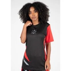 Gorilla Wear Camiseta Hornell Negra - Roja -Fitness Tienda camiseta hornell negra roja 2