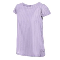 Regatta Camiseta Jaelynn Dobby De Algodón Para Mujer Lila Pastel -Fitness Tienda camiseta jaelynn dobby de algodon para mujer lila pastel 2