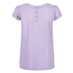 Regatta Camiseta Jaelynn Dobby De Algodón Para Mujer Lila Pastel