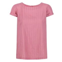 Regatta Camiseta Jaelynn Dobby De Algodón Para Mujer Lila Pastel -Fitness Tienda camiseta jaelynn dobby de algodon para mujer rosa brezo