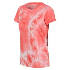 Regatta Camiseta Josie Gibson Fingal Edition Para Mujer Coral Fusión Teñida Con Nudos -Fitness Tienda camiseta josie gibson fingal edition para mujer coral fusion teida con nudos 3