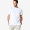Camiseta Manga Corta De Algodón Hombre Domyos 500 Blanco Glaciar 1 Camiseta Manga Corta De Algodón Hombre Domyos 500 Blanco Glaciar -Fitness Tienda camiseta manga corta de algodon hombre domyos 500 blanco glaciar