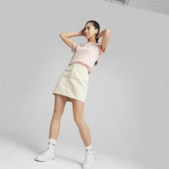 Camiseta Mujer Essentials Logo PUMA Rosa -Fitness Tienda camiseta mujer essentials logo puma rosa 3