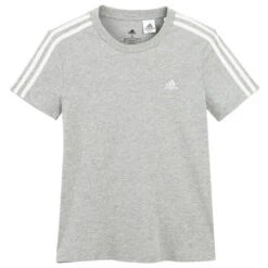Camiseta Mujer Manga Corta 100% Algodón Adidas Fitness 3 Franjas Gris Jaspeado 11 Camiseta Mujer Manga Corta 100% Algodón Adidas Fitness 3 Franjas Gris Jaspeado -Fitness Tienda camiseta mujer manga corta 100 algodon adidas fitness 3 franjas gris jaspeado 4
