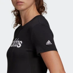 Camiseta Mujer Manga Corta 100% Algodón Adidas Fitness Linear Negro 11 Camiseta Mujer Manga Corta 100% Algodón Adidas Fitness Linear Negro -Fitness Tienda camiseta mujer manga corta 100 algodon adidas fitness linear negro 4