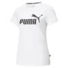 Camiseta Mujer PUMA Essentials Logo Blanco -Fitness Tienda camiseta mujer puma essentials logo blanco