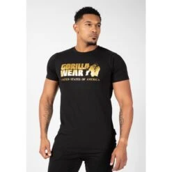 Camiseta Musculación Manga Corta Algodón Hombre GORILLA WEAR Classic Negro -Fitness Tienda camiseta musculacion manga corta algodon hombre gorilla wear classic negro 5