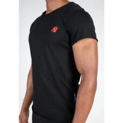 Camiseta Musculación Manga Corta Algodón Hombre GORILLA WEAR York Negro -Fitness Tienda camiseta musculacion manga corta algodon hombre gorilla wear york negro 3